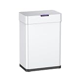 kaitou ゴミ箱 自動開閉 センサー付き 蓋付き 大容量 50L タッチ操作 ダストボックス ステンレス ホワイト