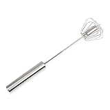 ハンドミキサーブレンダーツール ステンレススチール 半自動プレス回転ブレンダー 泡立て器 卵ベーキングパウダーとバターのブレンド用 1個 (12インチ)