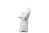 Urban Trends Collection 27206 Ceramic Sitting Fox Figurine, Distressed Gloss White - Small