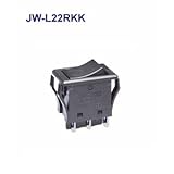 NKKスイッチズ JW-L22RKK ２極双投　操作部：黒色　本体：黒色　１６Ａ　１２５Ｖ　ＡＣ　全モールドロッカスイッチ