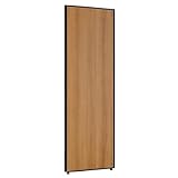 法人様向け カグクロ 木目調ローパーテーション メラミン 間仕切り H1800×W600 ブラックフレーム ナチュラルウッド 衝立セット PW0618SET1-B-NW