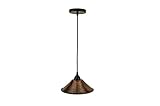 Premier Copper Products L500DB 9-Inch Hand Hammered Copper Cone Pendant Light, Oil Rubbed Bronze [並行