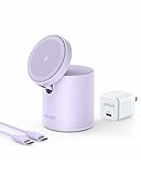 Anker 623 Magnetic Wireless Charger (MagGo)(マグネット式 2-in-1 ワイヤレス充電ステーション)【USB急速充電器付属/マグネット式/ワイヤレス出力 (7.5W)】MagSafe対応iPhoneシリーズ専用 (パープル)