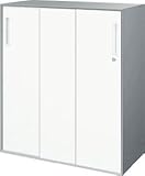 コクヨ　UFX（ユニフレックス）　書庫【下置きタイプ】　3枚引き違い戸　　※高さ1020mmタイプ