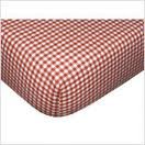 Lambs & Ivy Red Gingham Fitted Crib Sheet by Lambs & Ivy