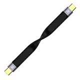 USB Type CtoC ケーブル 短い 10Gbps 高速データ転送 8K@60Hz 映像出力 PD充電 最大 20V/5A 100W USB 3.1 USB-C to USB-C ケーブル フラットケーブル FOR Mac Book Pro/Switch/GalaxyなどのType-C機種対応 約13.5㎝ (10Gbps USB 3.1)