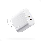 VOLTME 35W USB C 充電器 type-c 2ポート搭載 PD & PPS対応 18W+18W PD 充電器 GaN III (窒化ガリウム) 採用 超小型 折畳式プラグ コンパクト PSE技術基準適 iphone 充電器 MacBook PD対応 iPad Apple Watch iphone Galaxy Android各種対応 pd 充電器 Revo 35 Duo CC ホワイト