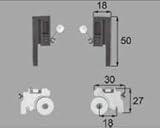 LIXIL部品 窓・サッシ用部品 戸車 網戸：戸車・振れ止め(マド:2枚建て)[ABYB511] ホワイト[ABYW511]