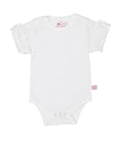 RuffleButts Infant / Toddler Girls半袖One Piece Underボディスーツ カラー: ホワイト