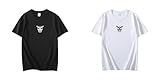 [YYDS] 仮面ライダー Tシャツ 半袖 黒+白 2点セット 五代 雄介 同型Tシャツ 仮面ライダークウガ コスチューム 記念シャツ インナーシャツ 夏服 スポーツ トップス T-Shirt 夏服 応援服 (S)