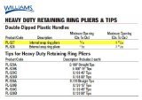 Williams PL-527 Internal Snap Ring Plier by Williams