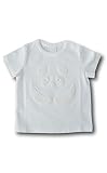 hugbaby Ｔシャツ ノーマルスリーブ １着 コットン100% 日本製 (80cm, ホワイト)