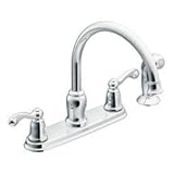 Moen CA87004 High-Arc Kitchen Faucet with Side Spray from the Traditional Collection, Chrome [並行輸入品]