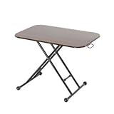 ガス圧昇降式テーブル(リフティングテーブル) 長方形 FB-221PUBR ブラウン