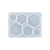 MYmama シリコンモールド 穴あき ヘキサゴン パーツ 六角形 ピアス イアリング クラフト アクセサリー