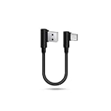 USB Type C ケーブル L字 短い 30cm タイプC ケーブル L型 90度 垂直 急速充電 Quick Charge 3.0/2.0対応 高速データ伝送 USB-A to USB-C 短い 高速充電 高耐久ナイロン編み スマートフォン・タブレット・ゲーム機等Type-C 機器対応 0.3M (1本)
