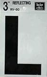 hy-ko Prod rv-50 / L 3-inchブラック反射ビニール粘着Letter L 10 ブラック RV-50/L 1