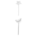 Dovewill 2個セット　お買い得　ガラス製　散水用具 　庭　花　植物　簡単　自動　給水装置　星形と鳥形