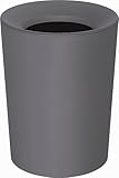 アスベル 袋が見えないゴミ箱 卓上ゴミ箱 2L 丸型 ふたなし シンプル デザイン 洗面所 トイレ 小型 ミニサイズ 直径15.4×高さ20.6cm 2重構造 ゴミ袋隠し デスク用 くず入れ グレー 日本製 AZ・ルクレールCVミニ ASVEL