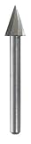 RELIEF　高速回転用精密ハイスビット 円錐型Φ6x10mm Φ3mm軸 【x3本セット】[28084]