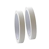 BRANSHERY マスキングテープ パーマセルテープ 2個セット 白 ホワイト 幅 15mm x 27.4m