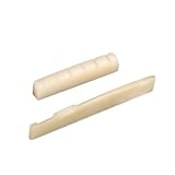 KIZAI キザイ アコギ ブリッジ ナット& サドル 1セット ヤマハ適配FGモデル 原色 牛骨 43+75mm 良好な共振