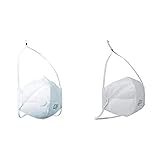 TRUSCO(トラスコ) 二つ折り使い捨て式防じんマスク DS2排気弁付 10枚入 TD02V-S2 & (トラスコ) 二つ折り使い捨て式防じんマスク DS2 10枚入 TD02-S2【セット買い】