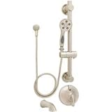Speakman SM-7490-ADA-PBN Caspian Anystream Handheld Shower with hose, Diverter Shower Valve, and ADA