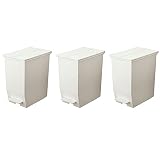 ペダルオープンツイン 45L ホワイト 3個セット ゴミ箱 おしゃれ ダストボックス ふた付き スリム 【モノギャラリー限定分別シール付き】