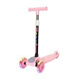 キックスクーター 子供キックボード 子供 3輪 子供用 4段階高さ調整 キックボード 三輪車 三輪車 キックボード 子供向けキックボード 折り畳み式 運び便利 軽量 後輪ブレーキ 誕生日 プレゼント 入学お祝い クリスマス (ピンク)