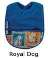ポケットビブ　フリース　pocket bib fleece (ロヤルブルー/いぬ　royal blue /dogs)