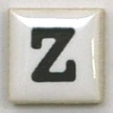15ミリ角アルファベットタイル【N～Z】約15×15×厚さ4mm／1個売り Z