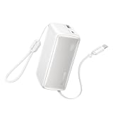 EcoFlow RAPID 10000mAh 45W モバイルバッテリー USB-Cケーブル内蔵 巻き取り式 PB515 ホワイト
