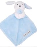 Blankets and Beyond Blue & White Bunny Baby Security Blanket Plush [並行輸入品]