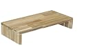 WOODPRO アカシア モニター台 デスクシェルフ 幅59cm 高さ15cm 奥行30cm 無塗装 完成品 木製 モニタースタンド 卓上 パソコン台 ディスプレイ台 机上台 コの字ラック 受注生産