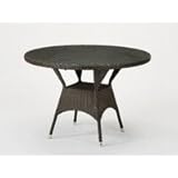 ガーデンテーブル/ダイニングテーブル/円形テーブル 人工ラタン製  単品 T881B T-881B