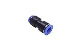 「ノーブランド品」エア作動継手コネクト異径 フィッティング12mm OD x 10mm OD チューブ 空気圧ストレート ユニオン コネクタ/カプラ(5個入）