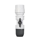 タカギ(Takagi) コネクター コック付きコネクター G077CG チャコールグレー ホース内径12-15mm/外径21mmまで