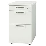 プラス 脇机3段 RJ-046D-3 WH ホワイト 引出D