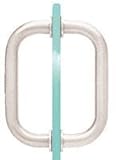 CRL 6 Brushed Nickel Tubular Back-to-Back 3/4 Diameter Shower Door Pull Handles by CRL