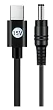 PDトリガーケーブル 15V 3A USBCオス-DCプラグ5.5x2.5mmオス 1m エミュレータ ノートパソコン 急速充電PDケーブル (15v 5.5*2.5mm)