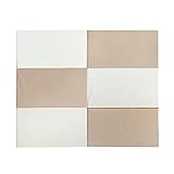 リコメン堂 プレイマット 250×200cm 折りたたみ 防音 防水 滑り止め ベビーマット (ホワイト×モカ)