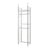 突っ張り壁面間仕切りワードローブ幅60cm　背板無しタイプ　ホワイト色　NS-NJ0186