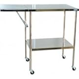 スギモト　ステンレス製　折りたたみテーブル付器械台　OA-30 【送料無料】（事務家具、デスク用サイドチェスト、収納家具）