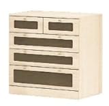 窓付き総桐クローゼット収納　75幅4段(SM-M840D)