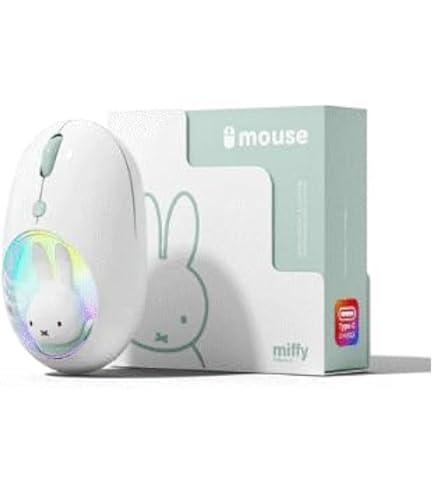 Amazon | ミッフィー×MIPOW 光るワイヤレスマウス、レシーバー接続のみ