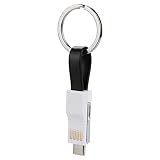 3in1ミニキーホルダーUSBケーブルマイクロType-C充電器データ磁気ケーブル