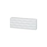 Torre & Tagus 901474 Ripple Ceramic Rectangle Wide Vase, White by Torre & Tagus