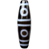 チベット 天珠 至純天珠 四眼天珠 瑪瑙 カルセドニー ３８×１２ｍｍ