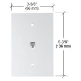 C・R・Laurence pmp115 CRLクリア電話ジャックアクリルミラープレート